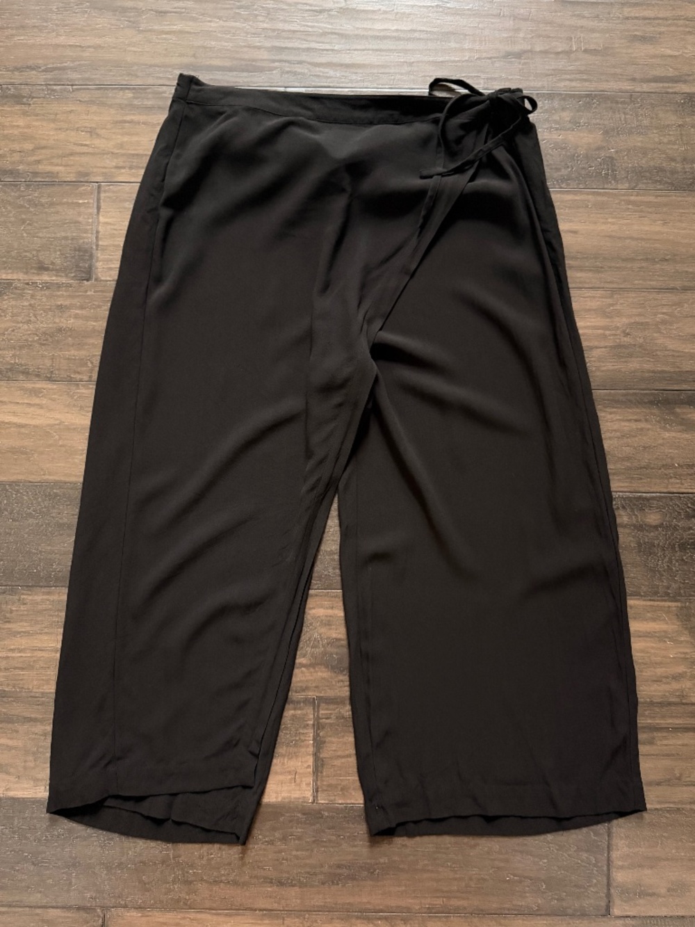 EILEEN FISHER Gorgeous 100% Silk Wrap Front Skirt Pants Sz M/L NEW $345!!